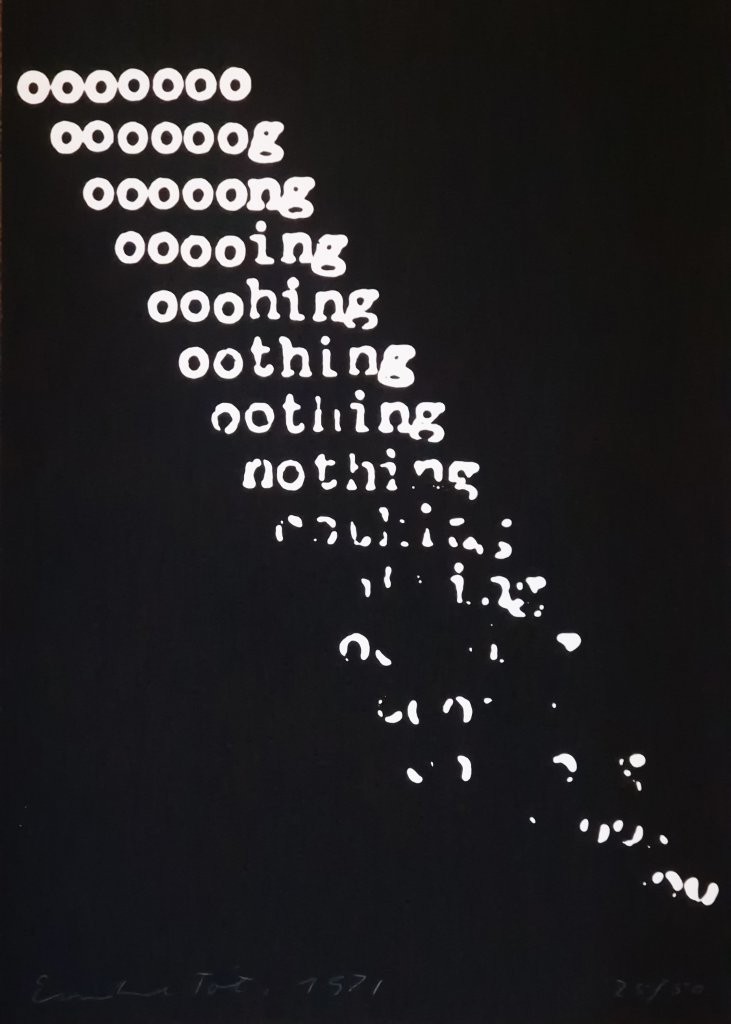 Tót Endre Nothing című, 1971-es szitanyomata.