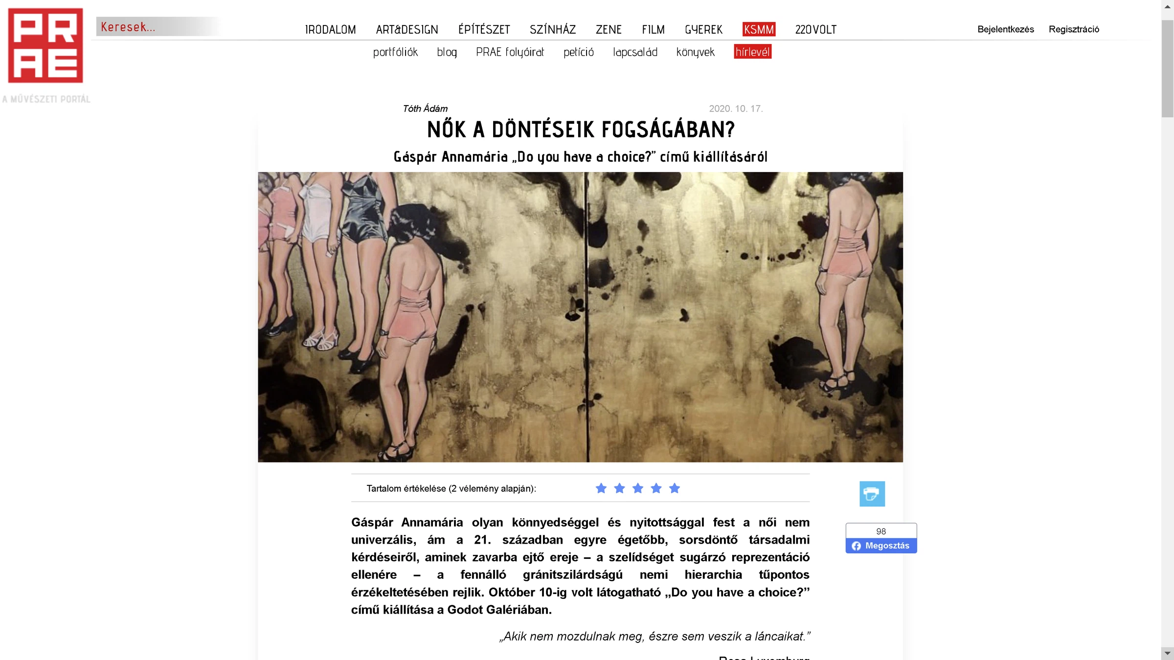 Gáspár Annamária: Do you have a choice? 2020-09-10 — 2020-10-10 – 3. forráskép