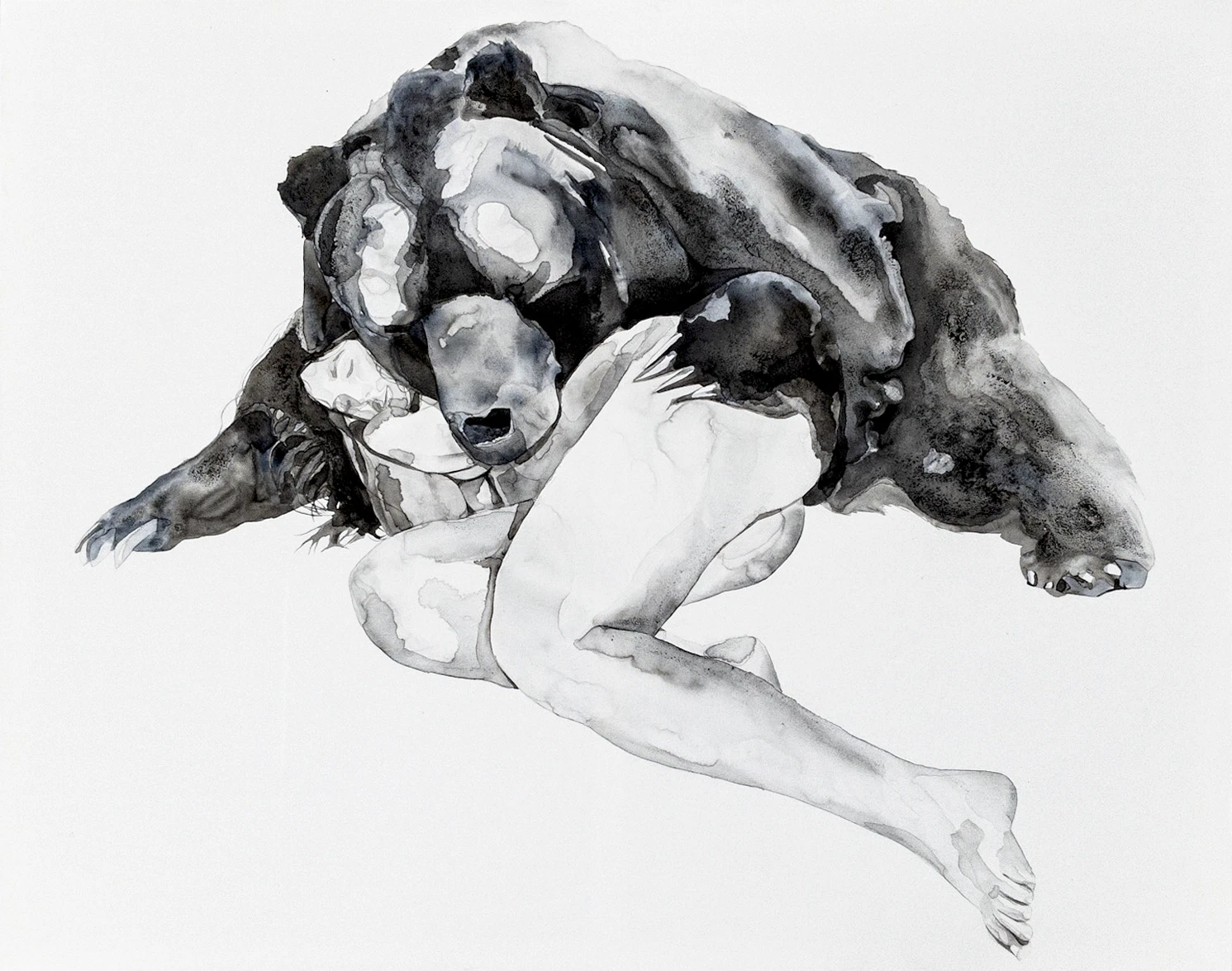 erő 2022-24 akril, akvarell, vászon, tus, 100x160cm