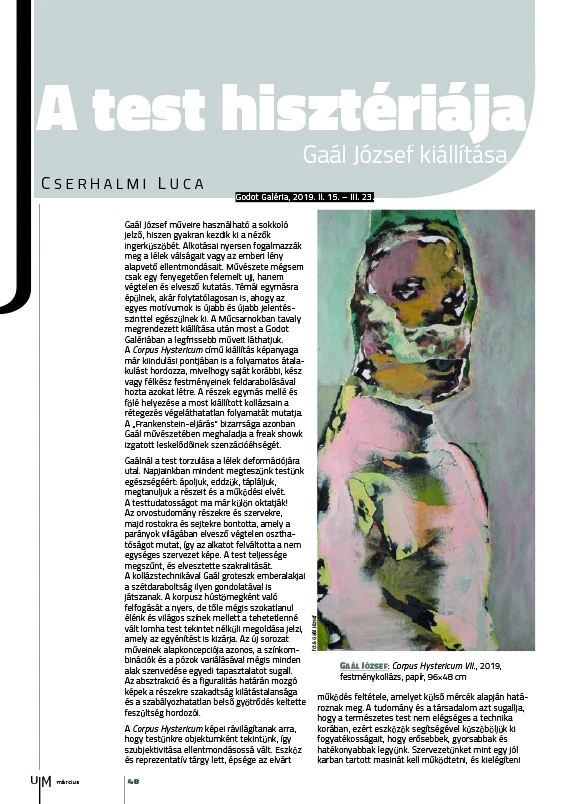 Gaál József: Corpus Hystericum 2019-02-15 — 2019-03-23 – 7. forráskép