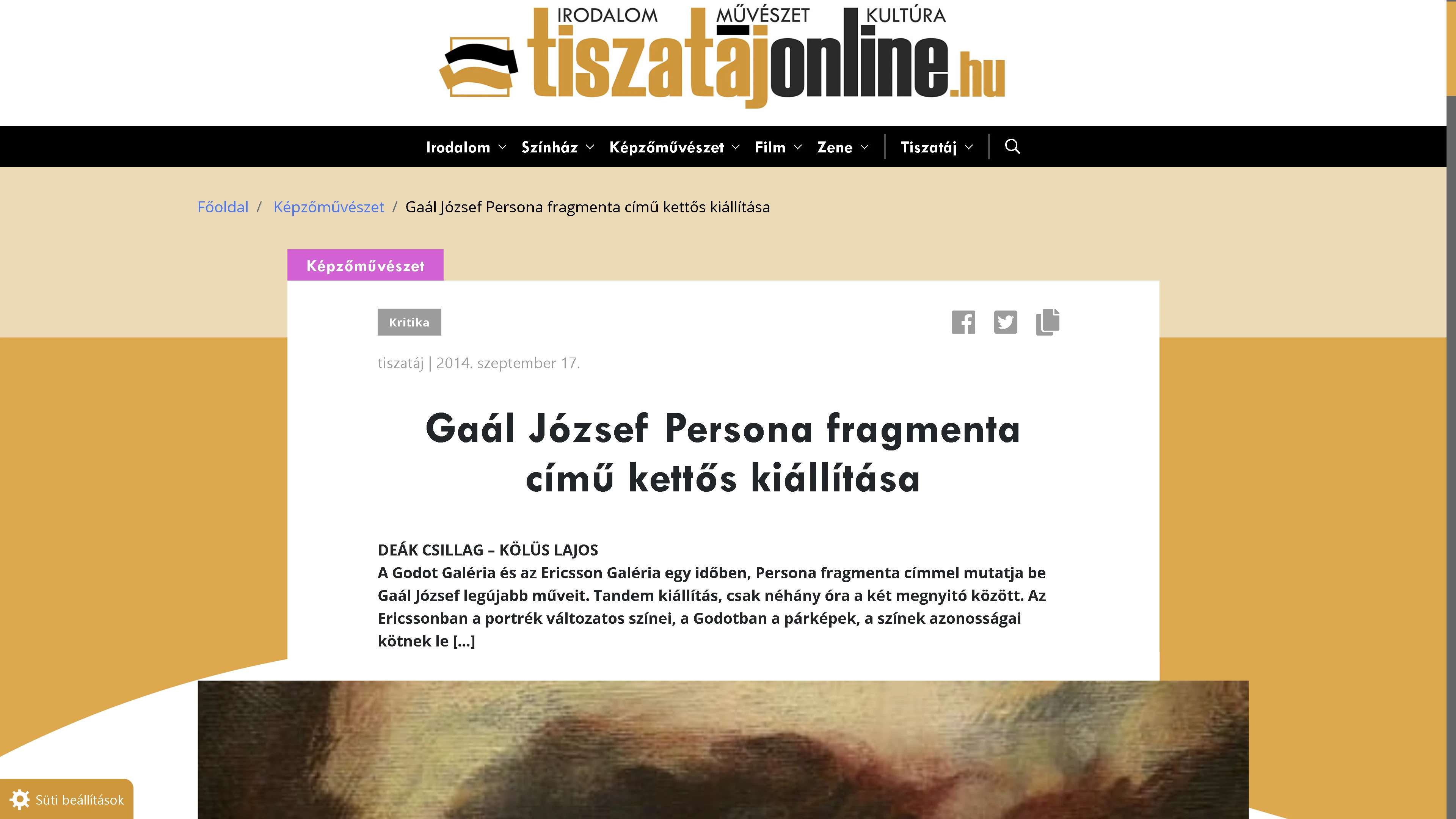 Gaál József: Persona fragmenta - 2014-09-03 — 2014-10-04 - Godot Galéria – 6. forráskép
