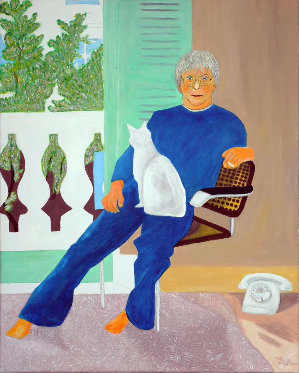 Pándy András David Hockney műtermében