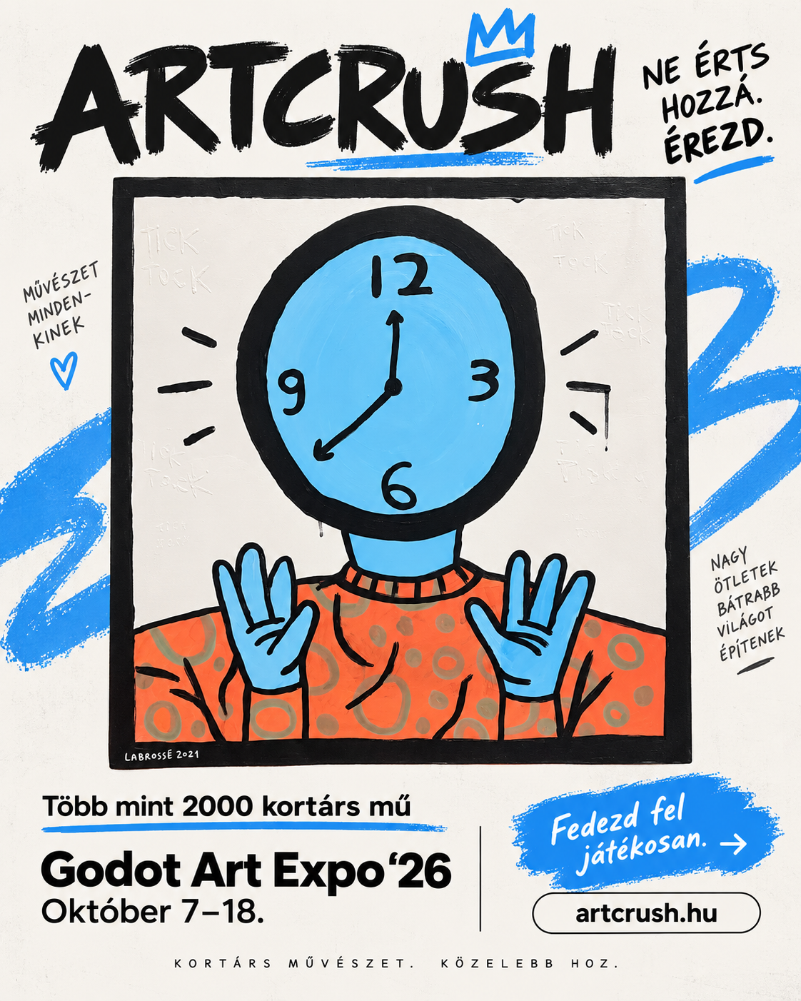 ARTCRUSH – Ne érts hozzá. Érezd. Godot Art Expo ’26 kreatív.