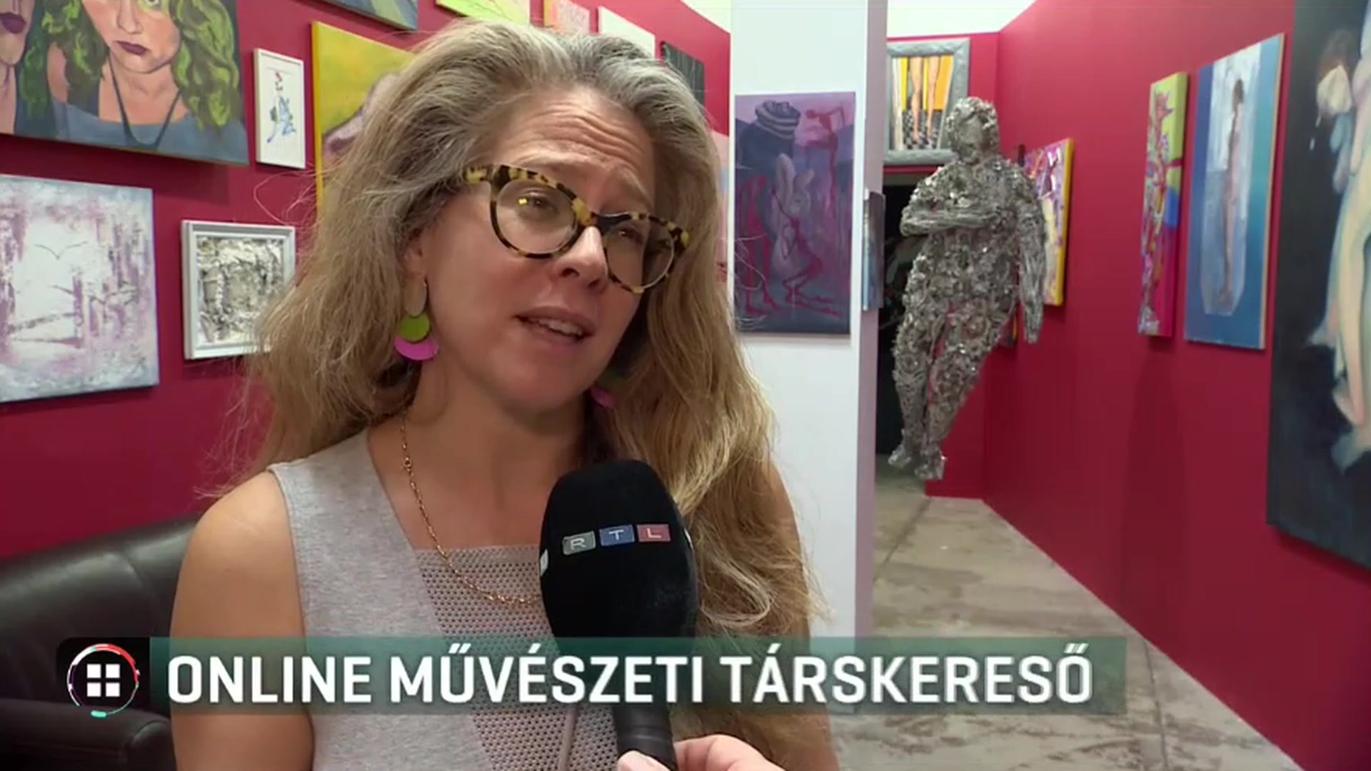 Laczkovich Borbála, a Godot Intézet művészeti vezetője és kurátora az RTL Híradó riportjában